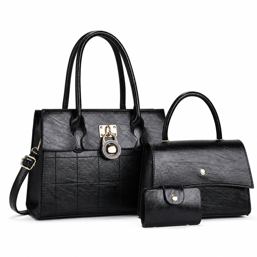 Leather Shoulder Bag Set - Niva