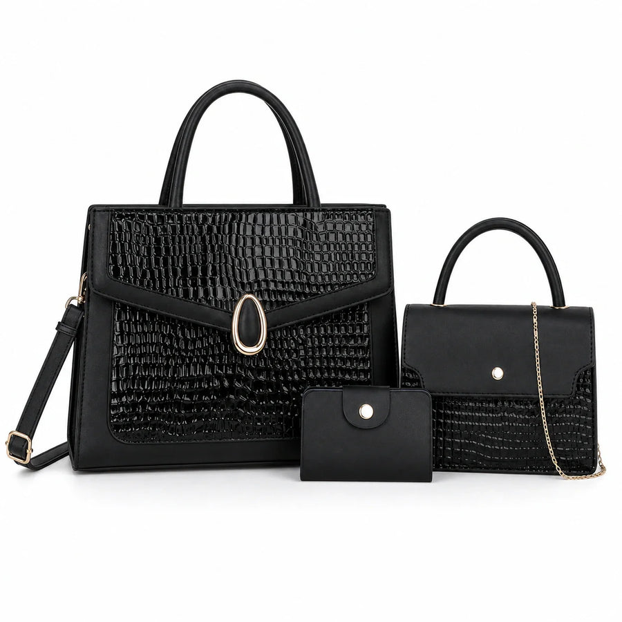 Leather Shoulder Bag Set - Vela