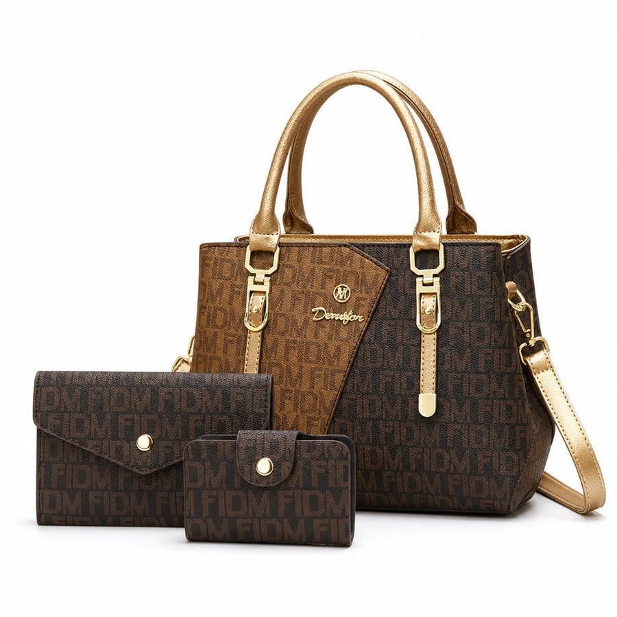 Leather Bag and Wallet Set - Cora